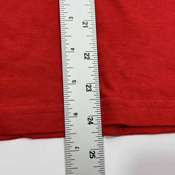 Woman's Hot Kiss Red Bedazzled Rhinestone Logo Long-sleeved Sweatshirt Blouse 2X - Picture 6 of 7